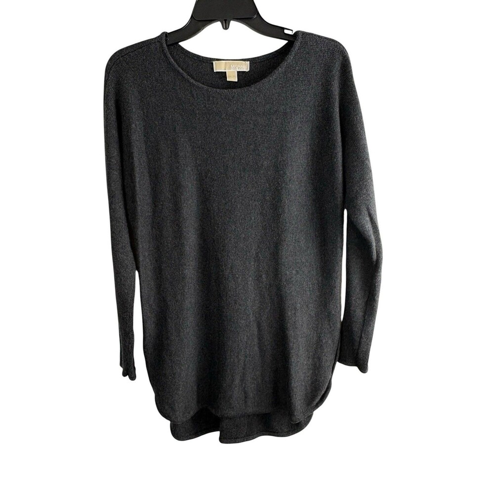 Michael Kors Womens Sweater Size Small Gray Side Zipper Long Sleeve Casual